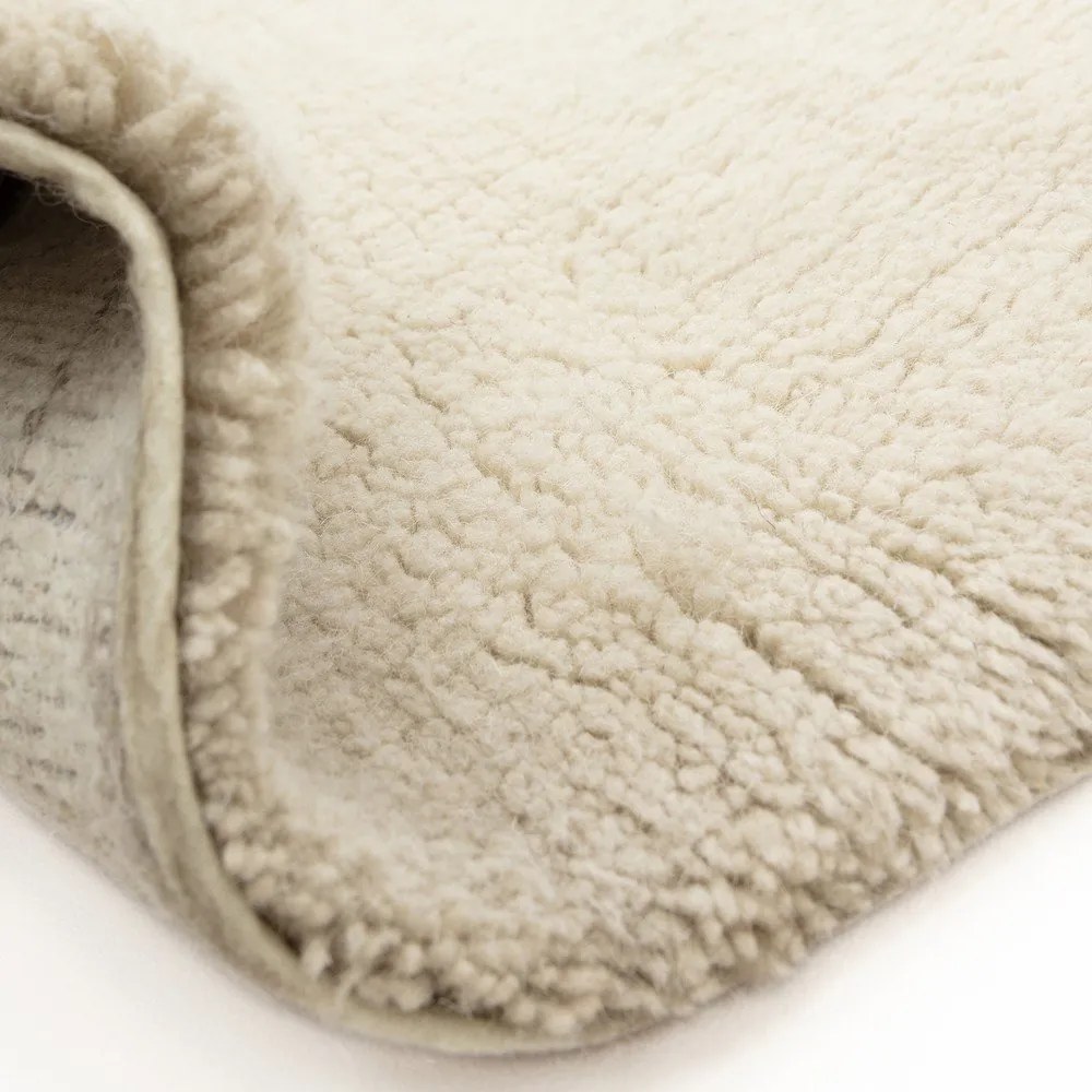 Covor crem lavabil, țesut manual din lână 160x230 cm Azera Crosshatch – Asiatic Carpets