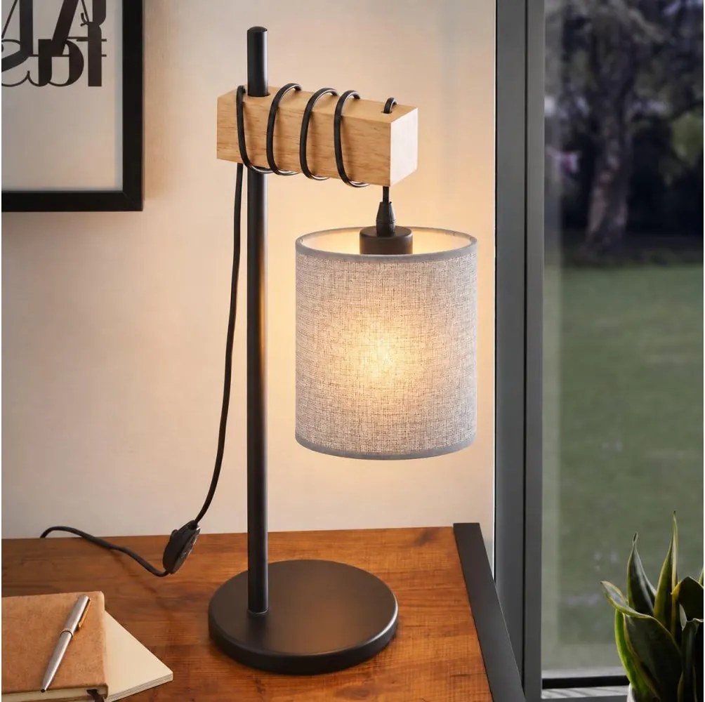 BRILAGI - Lampă de masă NUBILA 1xE27/40W/230V maro/negru/gri