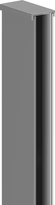 Mexen profil de perete pentru panou de duș, 8 mm, gun metal - 800-00-95