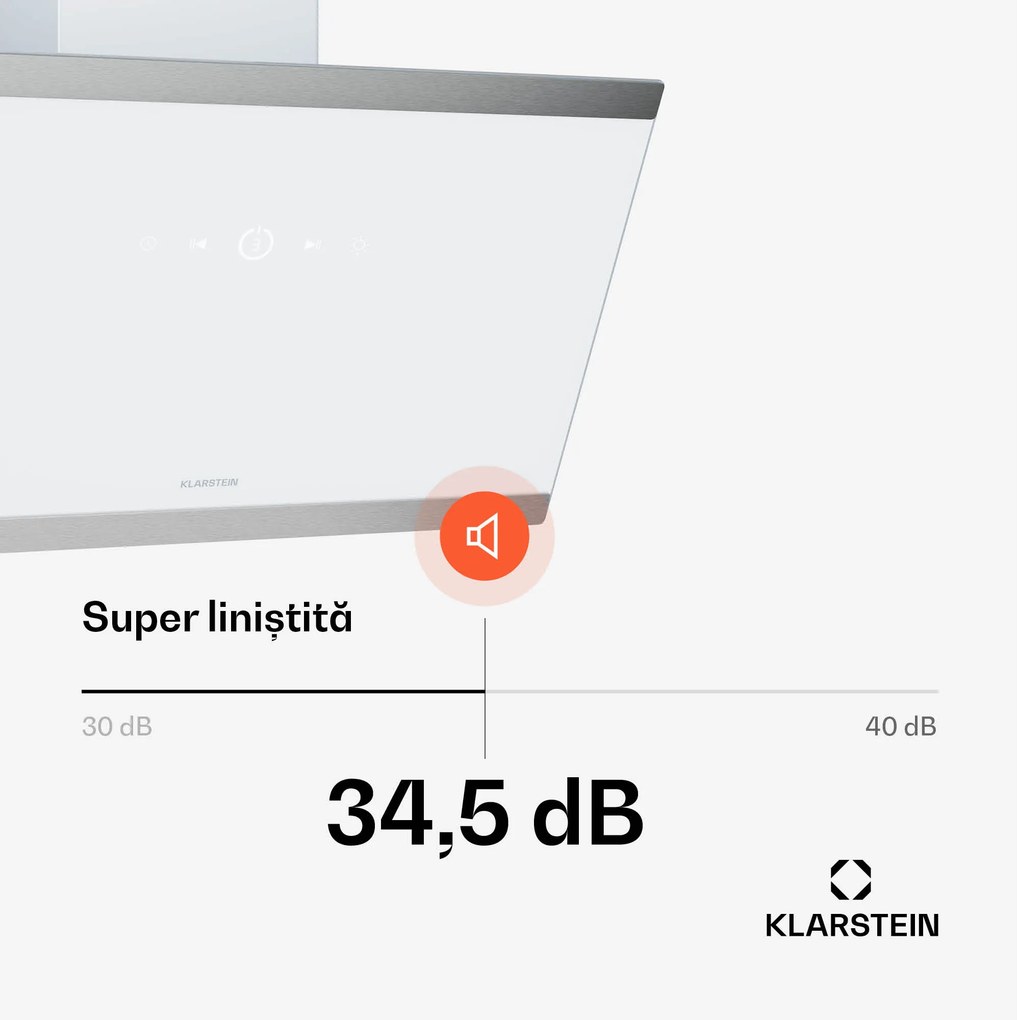 Klarstein Hota FlashLine, A++, 578 m³/h, 3 niveluri, tactilă, silențioasă