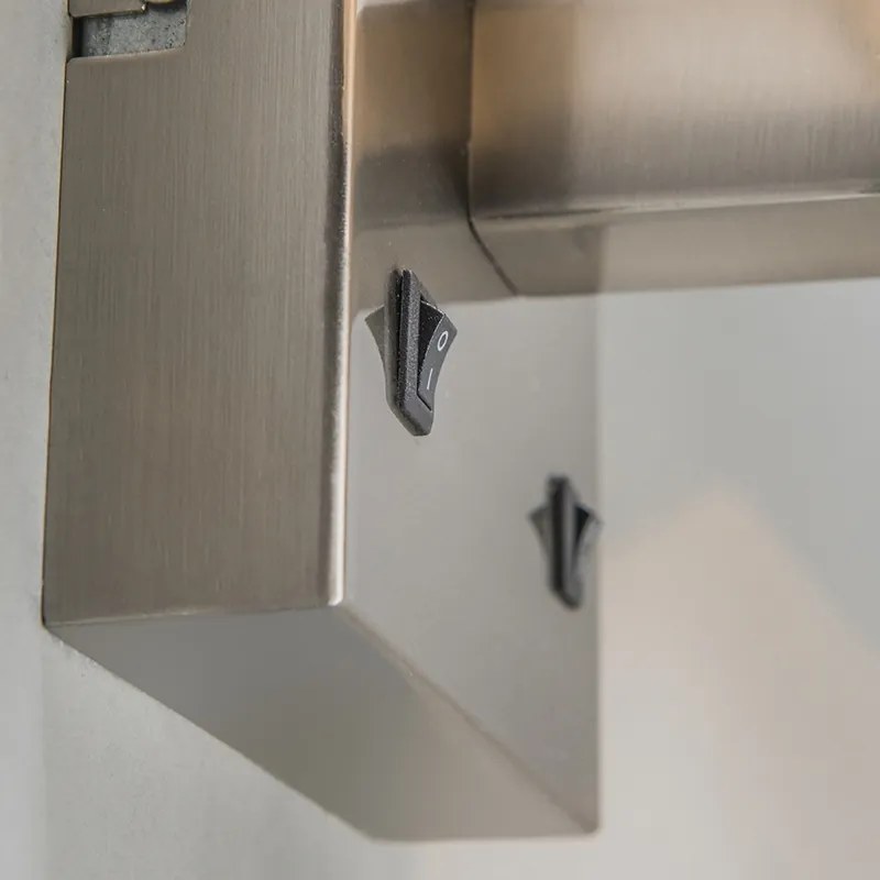 Set de 2 aplice din oțel cu abajur