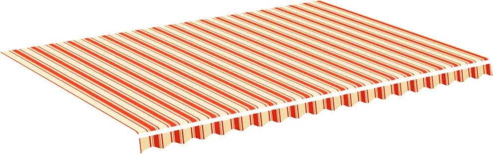 vidaXL Pânză de rezervă copertină, galben și portocaliu, 5x3,5 m