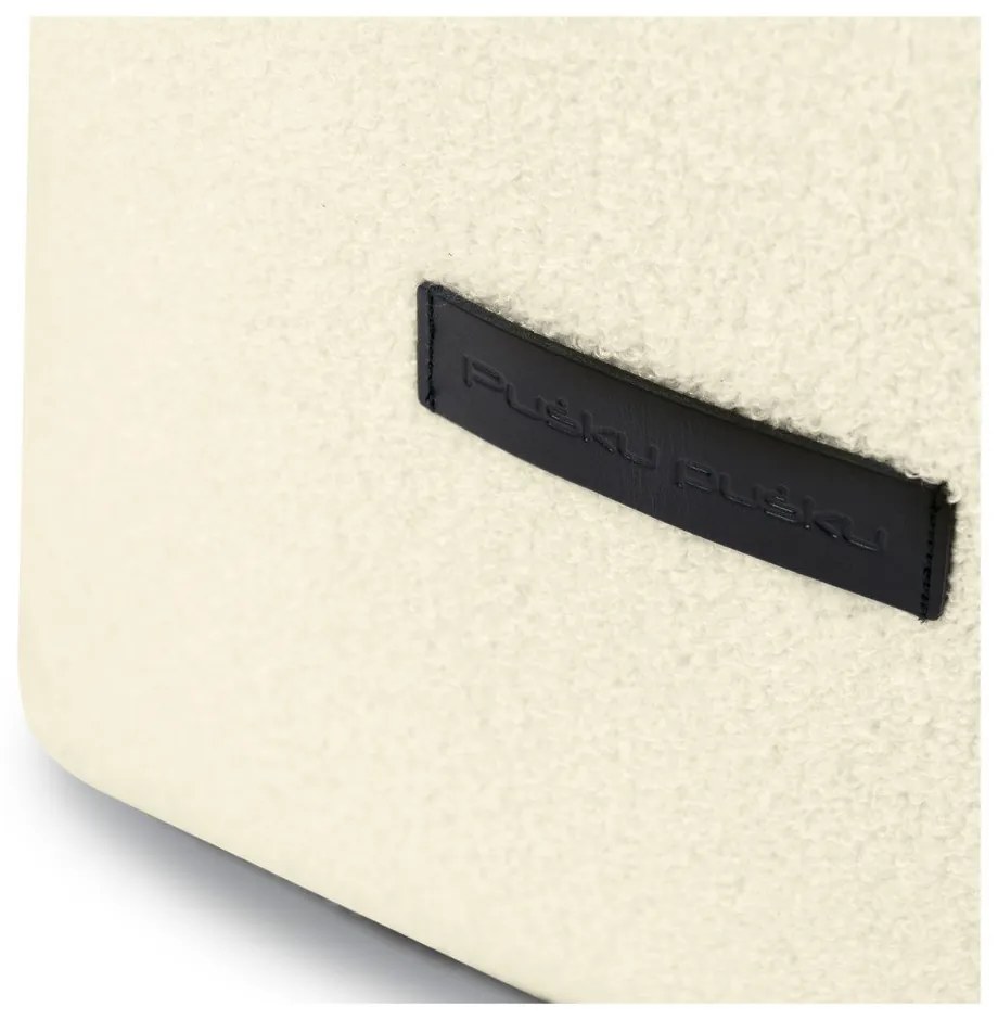 Fotoliu bean bag gri deschis cu tapițerie din țesătură bouclé Up! MooG – SLOWDOWN