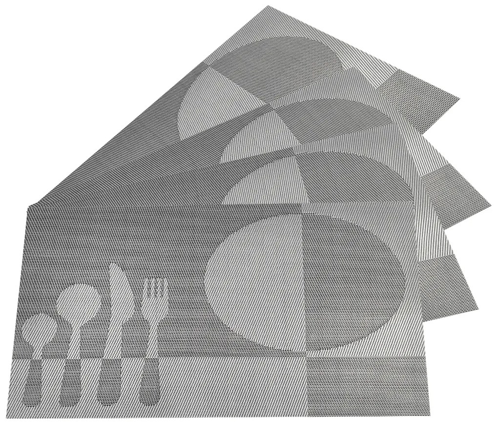 Suport farfurie Food gri, 30 x 45 cm, set 4 buc.