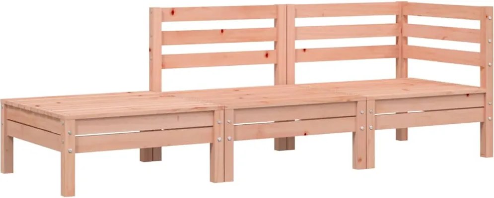 vidaXL Canapea de grădină cu 3 locuri, lemn masiv douglas