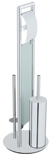 WENKO 25384100 - Set WC SULMONA, 25 x 76 cm, argintiu/negru