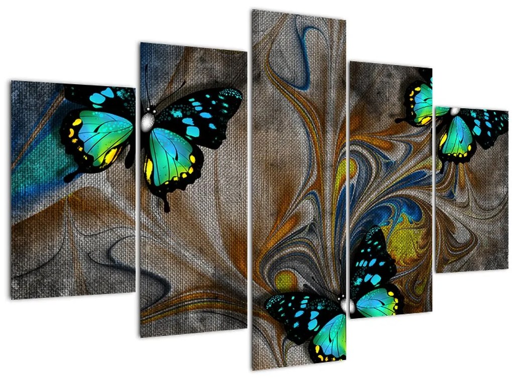 Tablou - Fluturi strălucitori în imagine (150x105 cm)