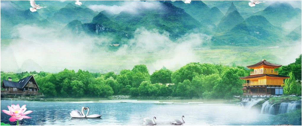 Tablou - Peisaj de vis (120x50 cm)