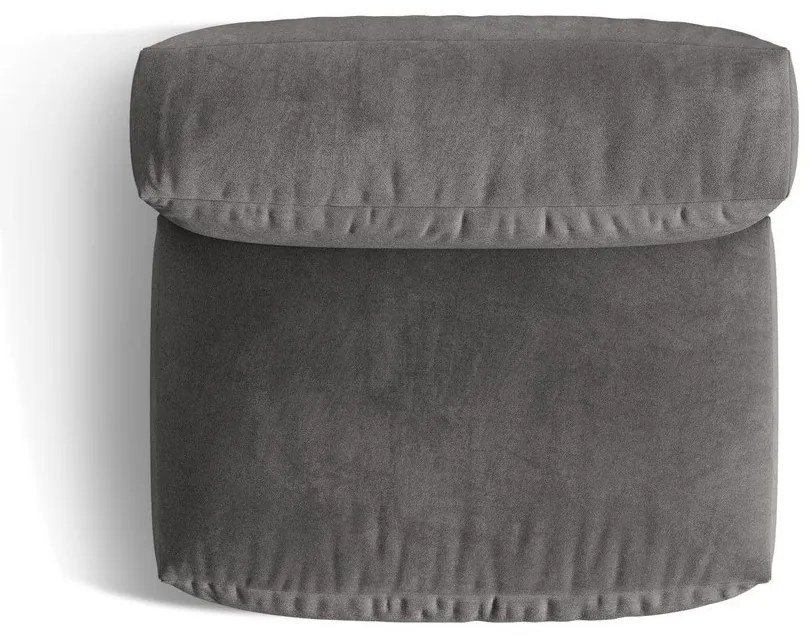 Modul pentru canapea modulară gri cu tapițerie din catifea (de mijloc) Martina – Micadoni