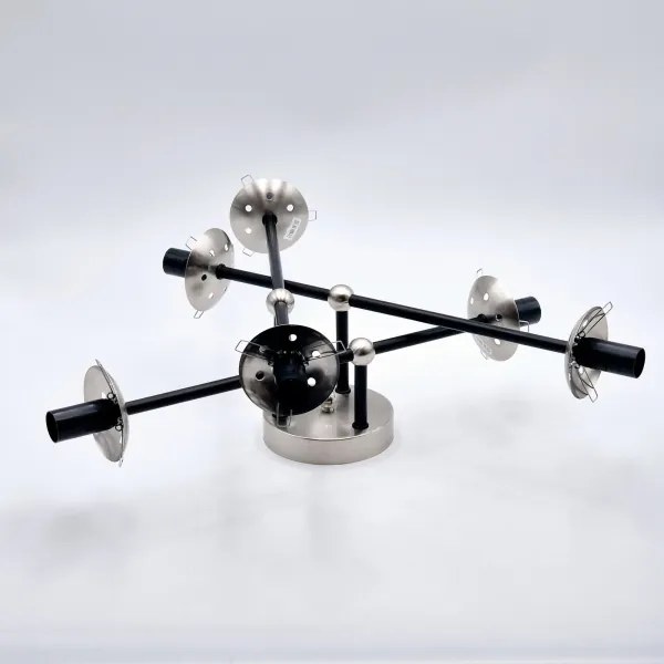 Lustră aplicată MALENA 6xE14/5W/230V crom mat/fumuriu