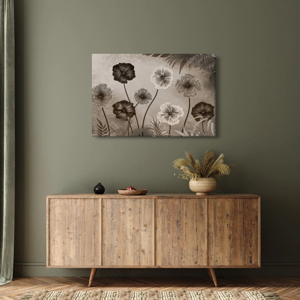Tablou - Flori desenate (90x60 cm)