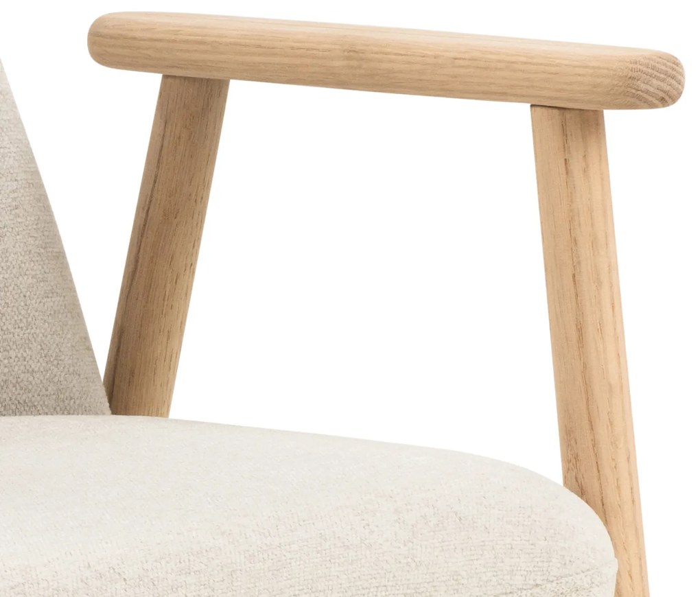 MAZZONI EXPORT RODERIC Bej (material Apia 453)/cadru stejar albit uleiat - SCAUN DE LEMN CHENILLE PENTRU SUFRAGERIE LIVING BUCĂTĂRIE RETRO