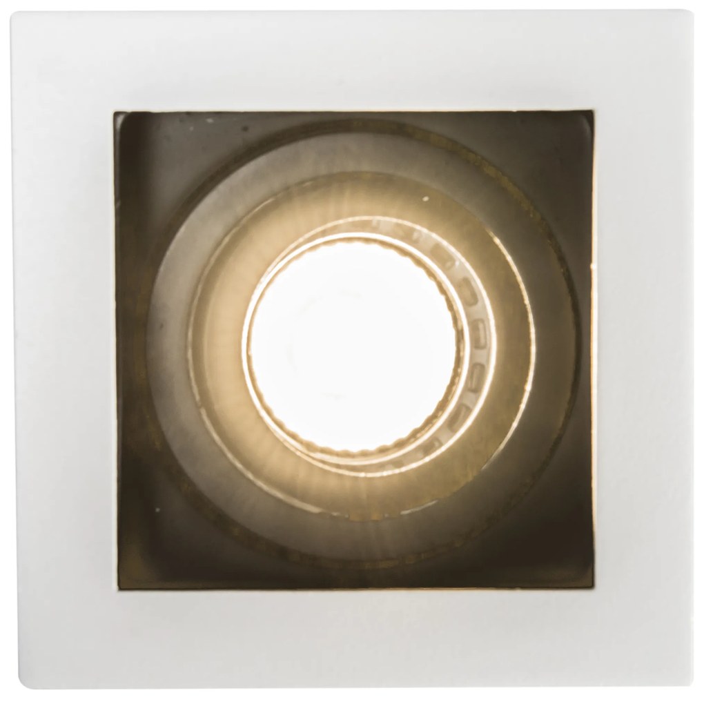 Set de 6 spoturi încastrate moderne albe cu negru reglabil - Carree