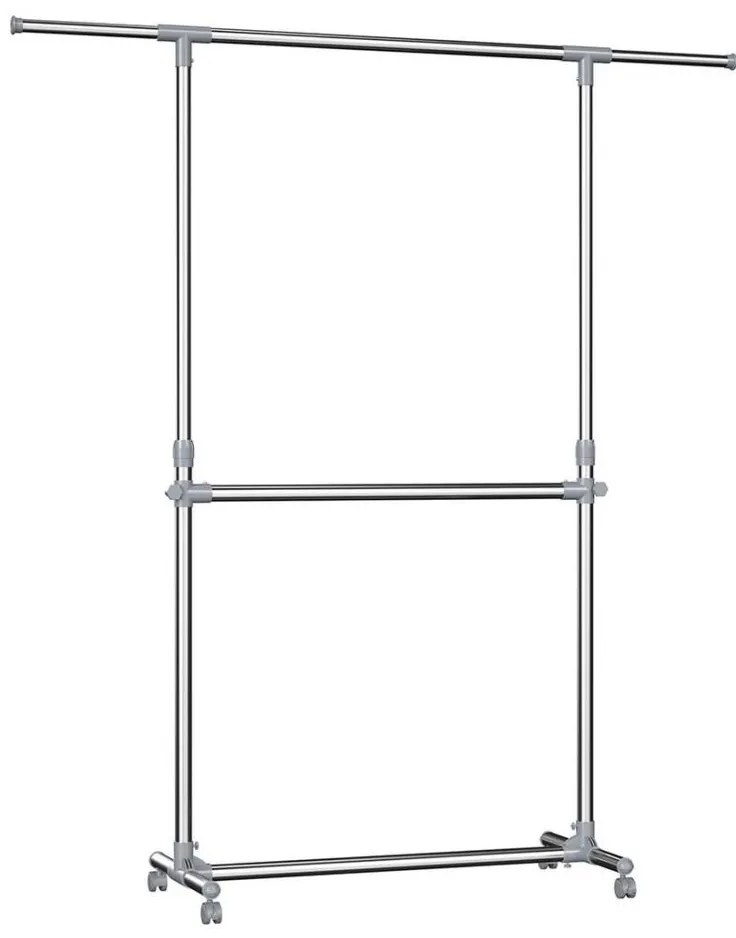 Cuier de podea mobil LINEA, argintiu