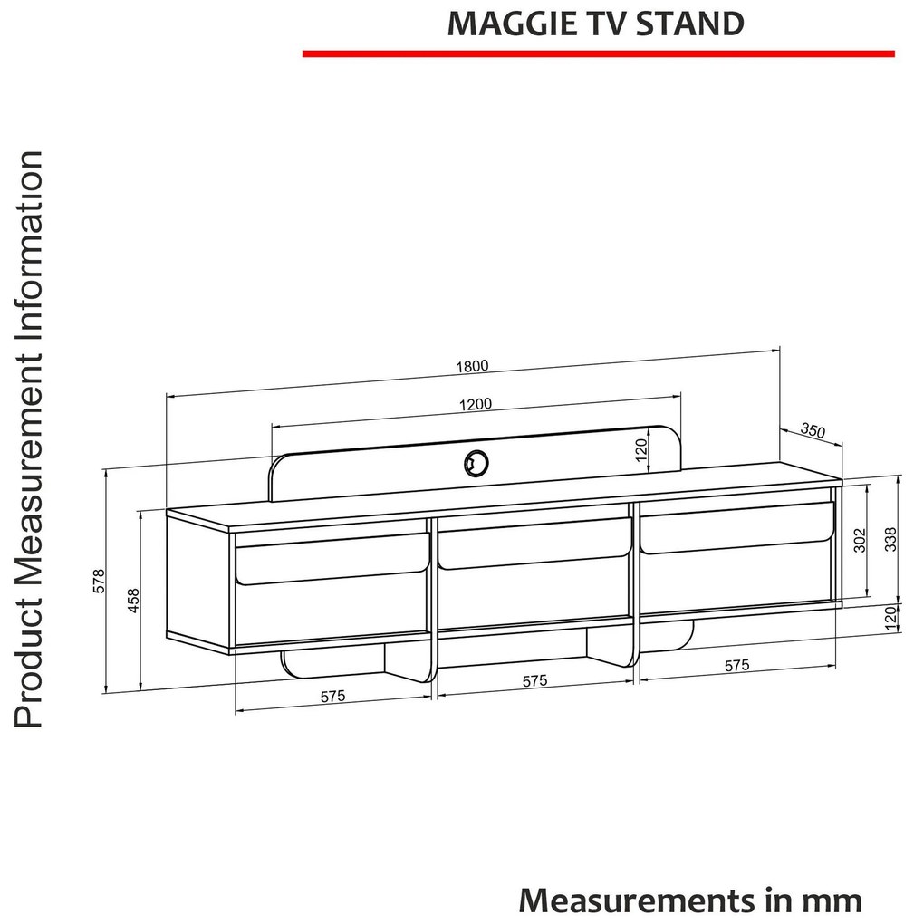 Masă TV/Dulap Maggy TV (pin atlantic antracit). 1108179