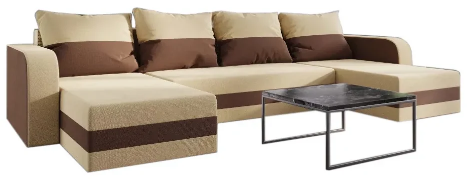 Expedo Canapea extensibilă în formă de U MARIKA N, 305x90x140 rainbow 5/rainbow 41