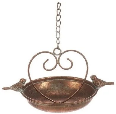 Adăpătoare metalică suspendată Romance, 15 x 15 x12 cm, culoare cupru