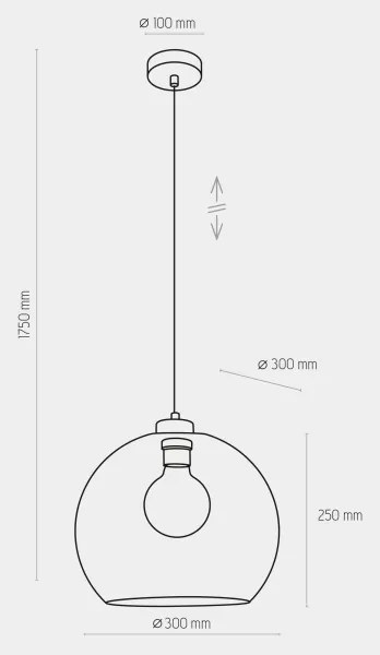 Lustră pe cablu CUBUS 1xE27/60W/230V albastră