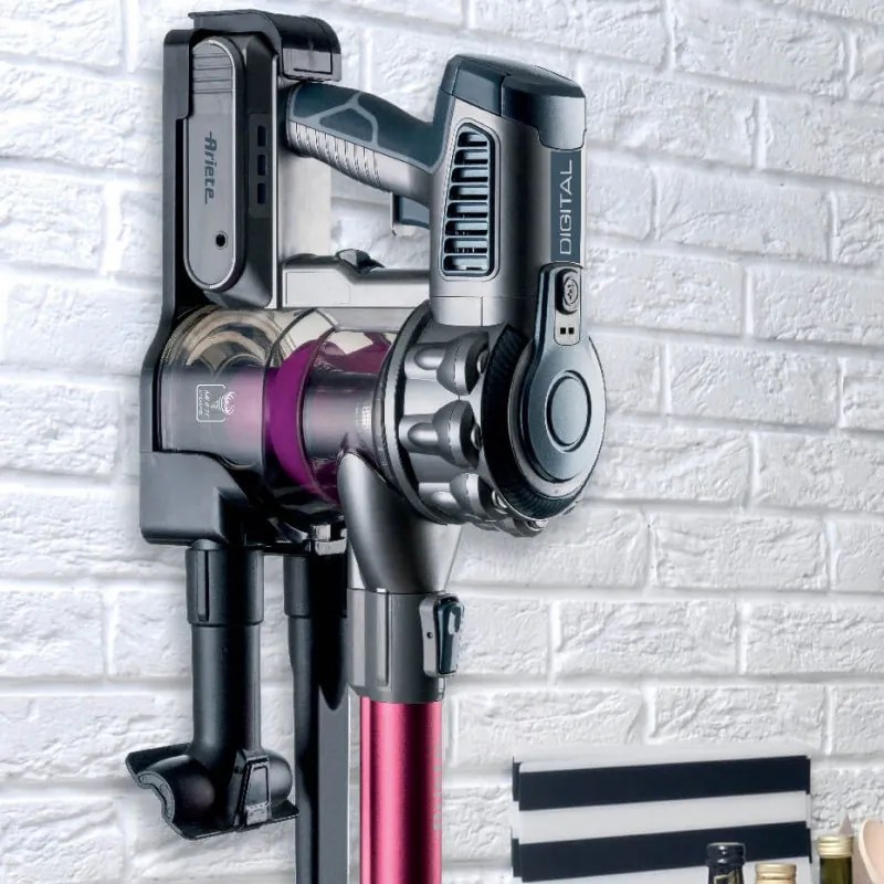 Aspirator vertical Ariete SCOPA Digital 2723, 200W, Motor digital, Filtrare aer HEPA, Lumini LED, Perie motorizata, Roz