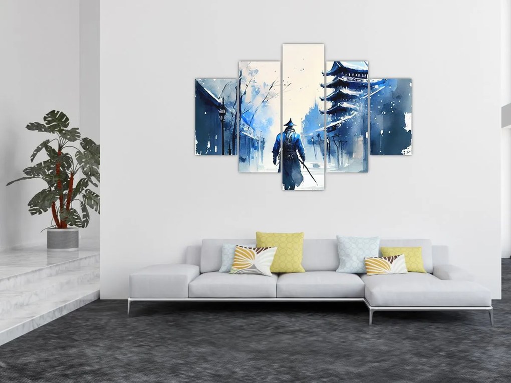 Tablou - Samurai, aquarel (150x105 cm)