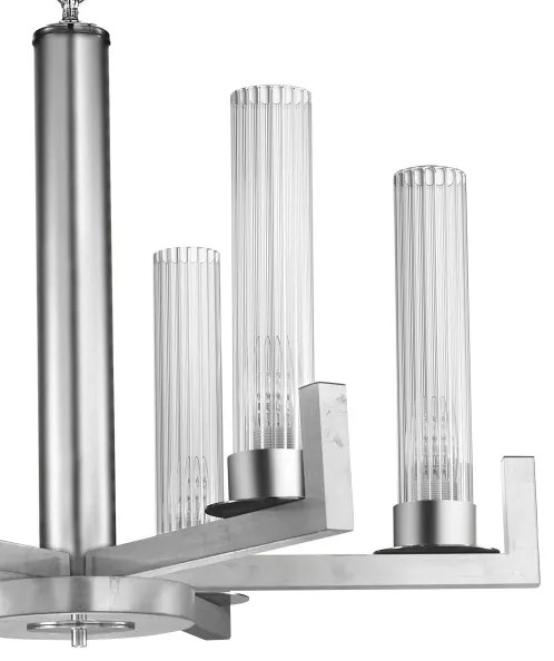 Lustră pe lanț RAGGIO 6xE14/25W/230V argintie Kolarz 6009.80650