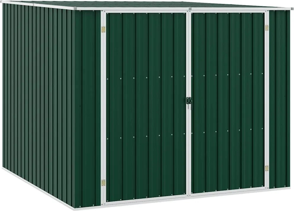 vidaXL Șopron de grădină, verde, 195 x 198 x 159 cm, oțel galvanizat