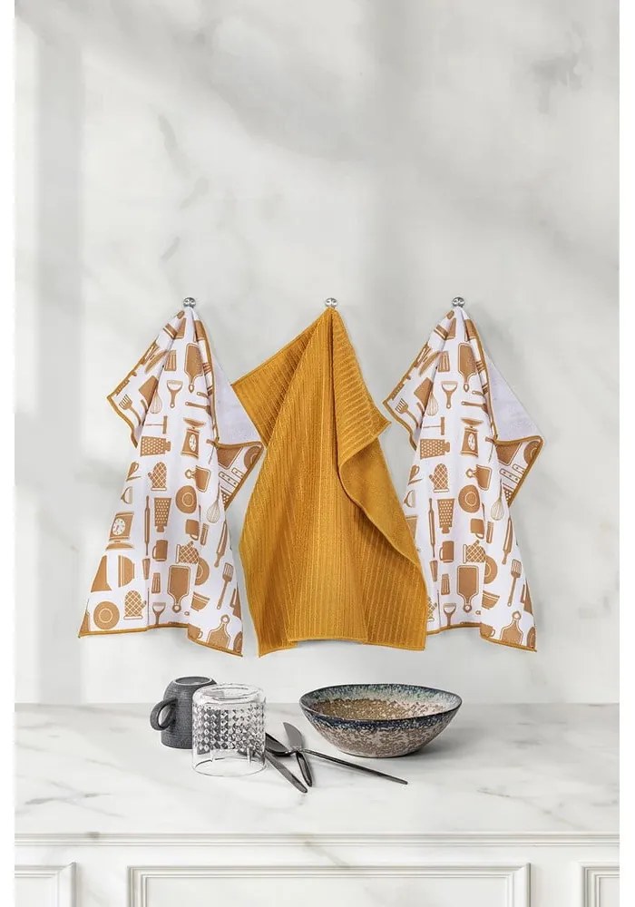 Prosoape de bucătărie 3 buc. din microfibră 48x40 cm Essential - Tiseco Home Studio