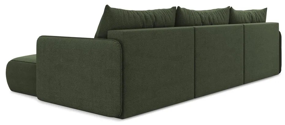 Colțar verde extensibil/cu spațiu de depozitare Nanea – Makamii