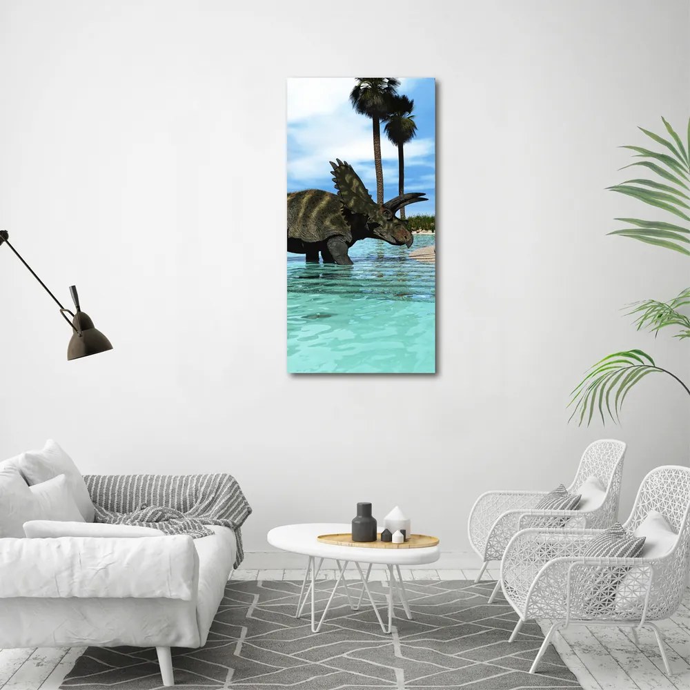 Print pe canvas Dinozauri pe plajă