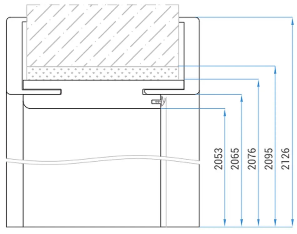 Balama decorativă din lemn de nuc primo 75/210 12-14 cromată dreapta
