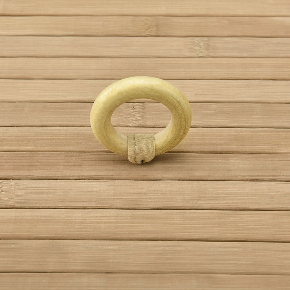 Juskys Coș de rufe din bambus Curly Round - natural