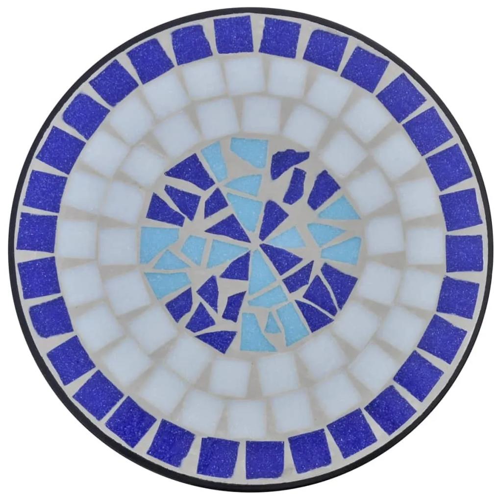 Masa cu blat ceramic, Albastru-Alb 1, Albastru