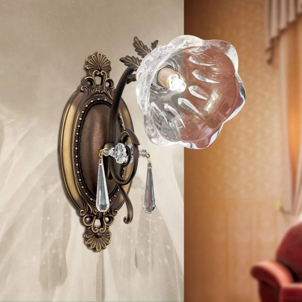 Aplica de perete design clasic LA BOHEME, patina veche