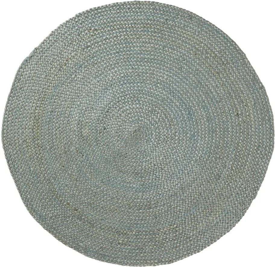 Covor din iută La Forma Dip, ⌀ 100 cm, albastru