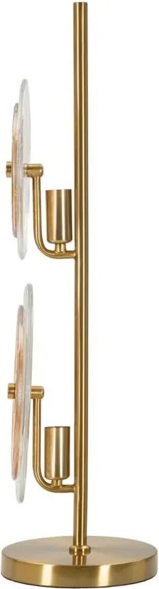 Veioză aurie cu abajur din sticlă (înălțime 63 cm) Venice – Mauro Ferretti