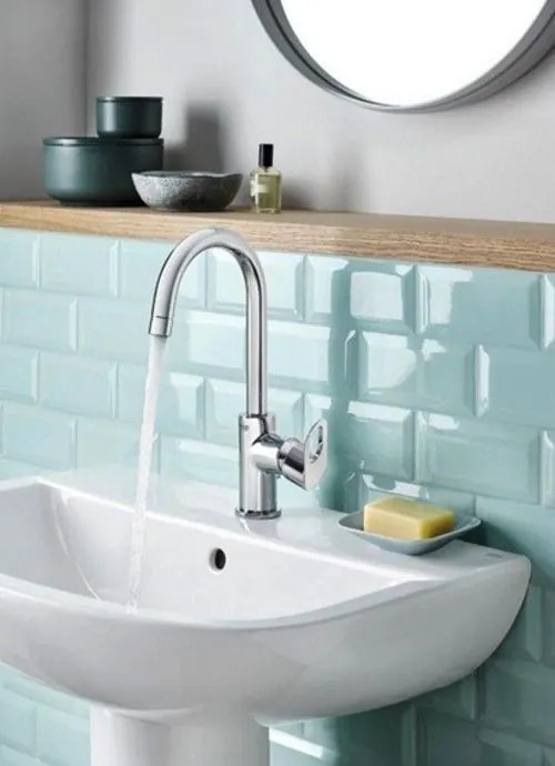 Baterie lavoar Grohe BauLoop, pipa pivotanta si ventil pop-up, marime L