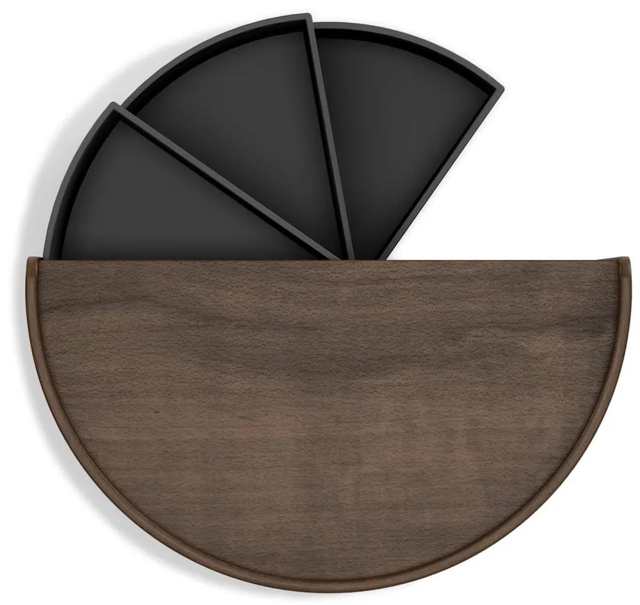 Organizator de baie negru rotativ Moona – Umbra