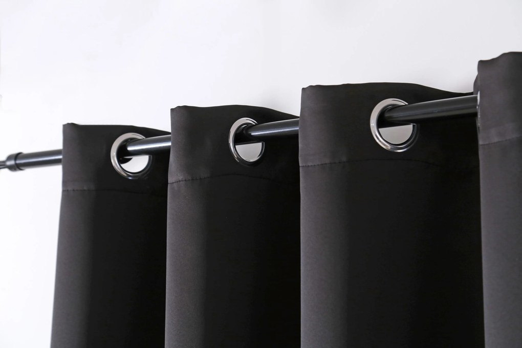 2x draperie neagra OXFORD 140x250 cm