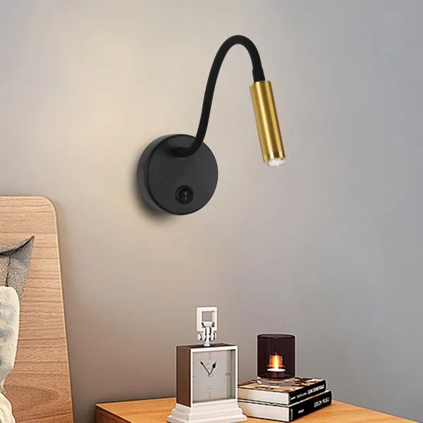 Lampă flexibilă dimabilă de perete Brilagi MAYA 1xG9/4W/230V negru/auriu