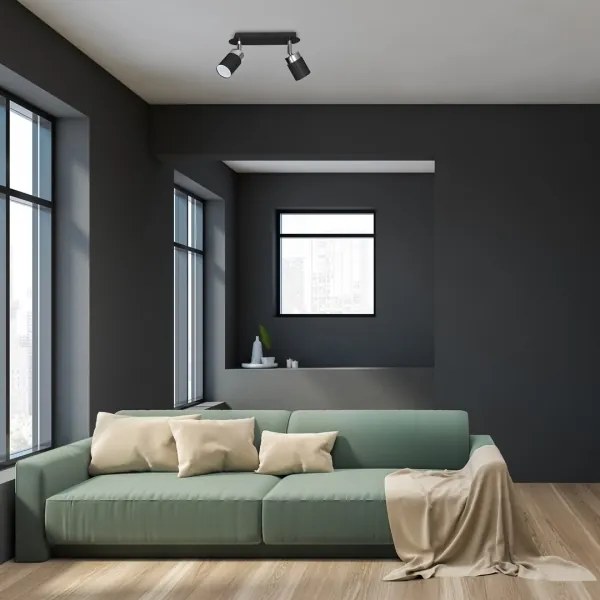 Spot JOKER 2xGU10/25W/230V negru/crom lucios