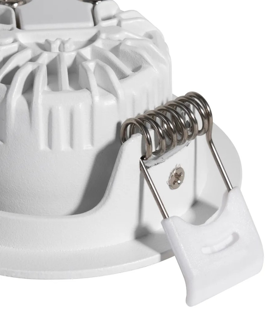 Set de 6 Spoturi încastrate orientabile albe 6,5 cm cu LED IP54 Ultra Subțiri - Pupil