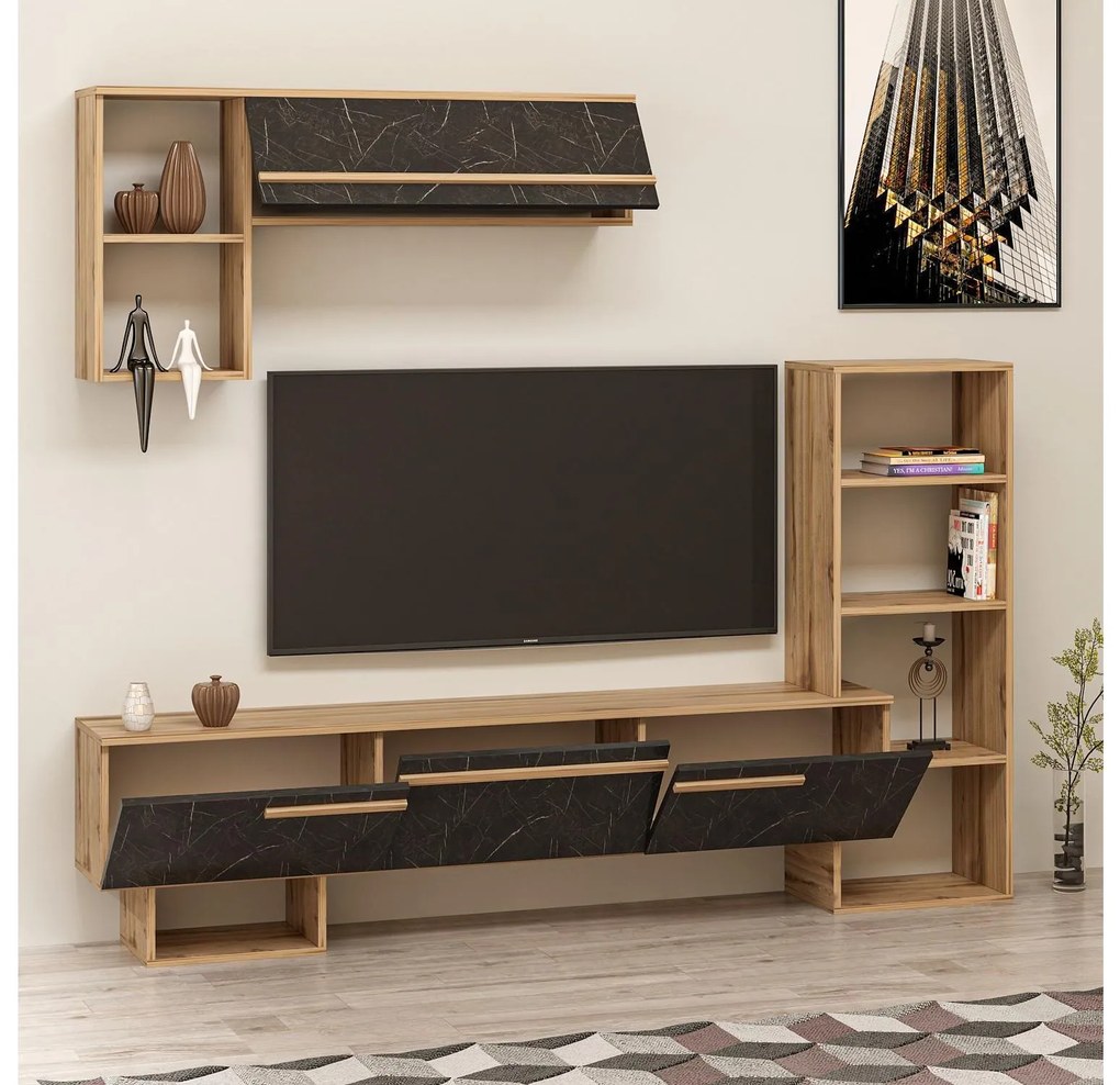 Mobilier living Vipado (Nuc + negru) . 1095664