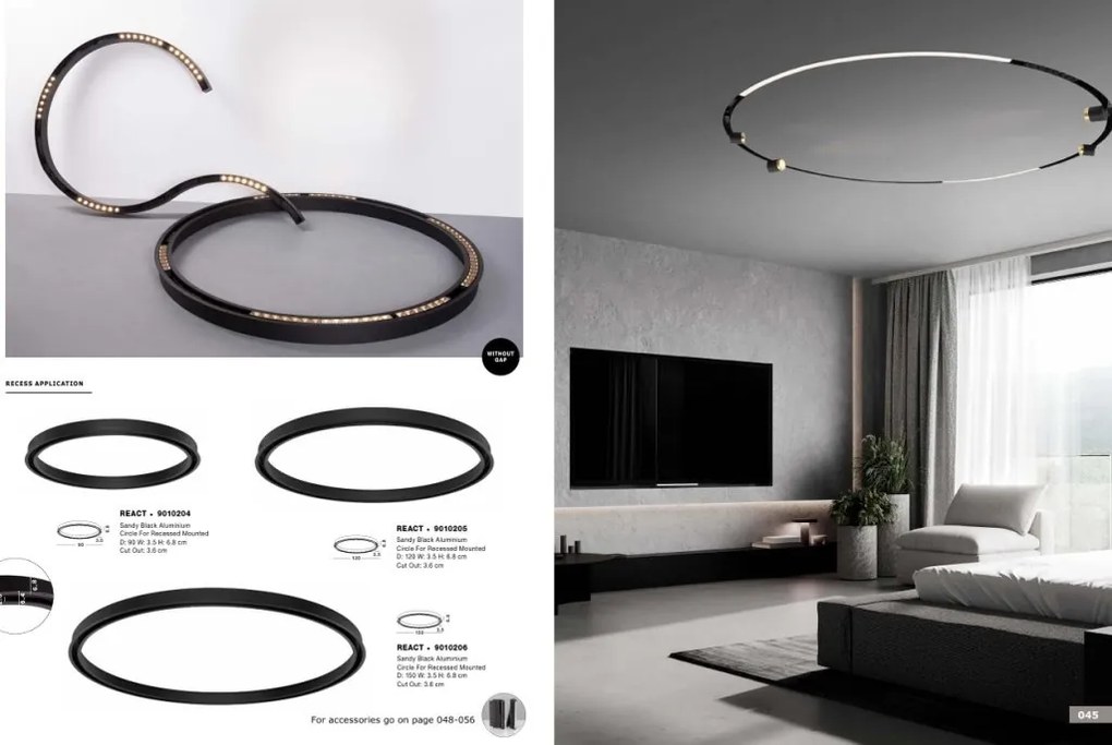 Sistem circular sina magnetica incastrabila Breda, React 150cm