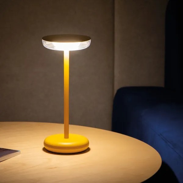 Lampă LED reîncărcabilă dimabilă Kanlux 37314 FLUXY LED/1,7W/1800 mAh IP44 galben