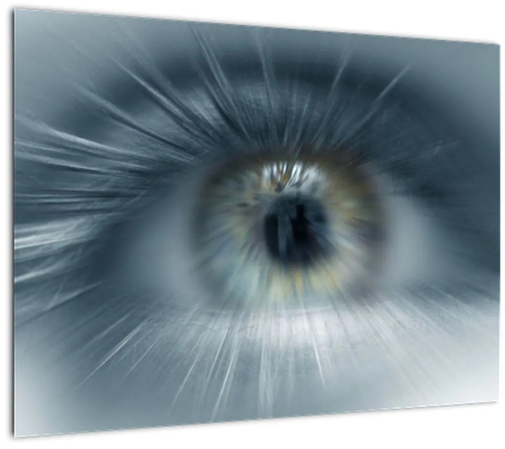 Tablou pe sticlă - Privirea ochiului (70x50 cm)