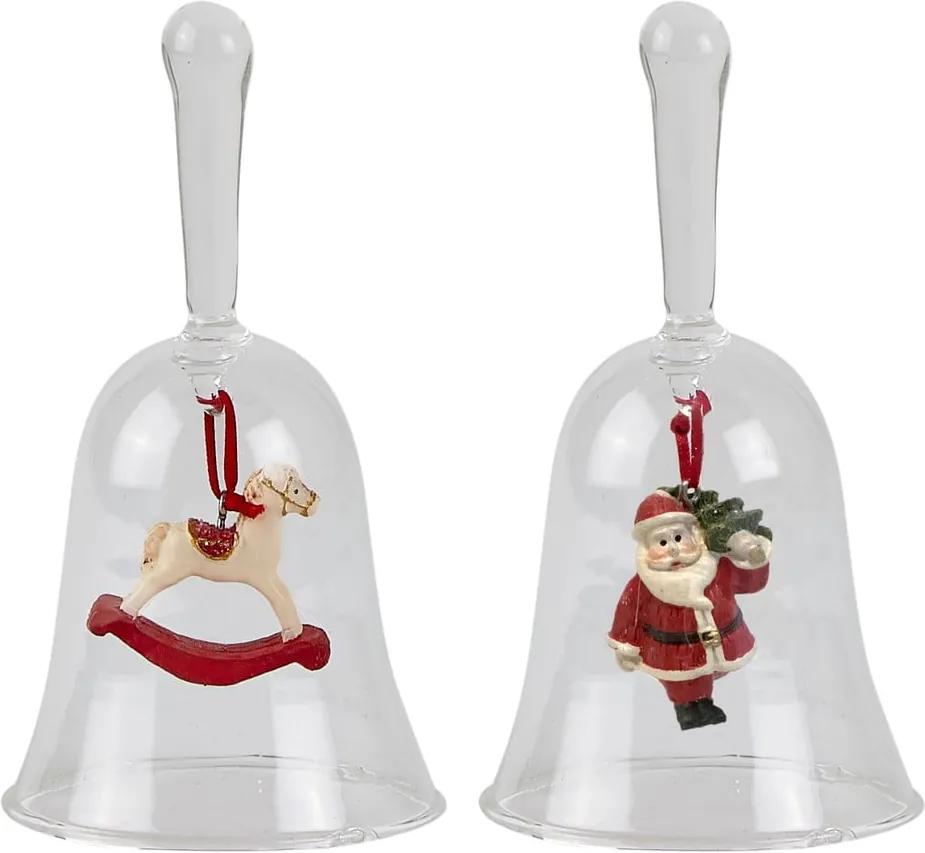 Set 2 decorațiuni de Crăciun KJ Collection Bells, 13 cm