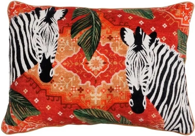 Perna decorativa, din bumbac, cu imprimeu, Zebra 30x50cm