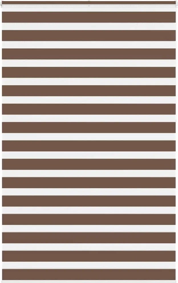 vidaXL Jaluzea tip zebra maro lățime țesătură 135,9 cm poliester