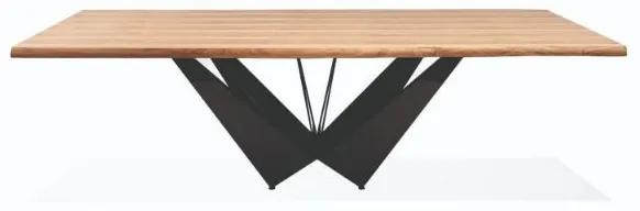 Masa dining fixa 180 cm natur/negru Solid
