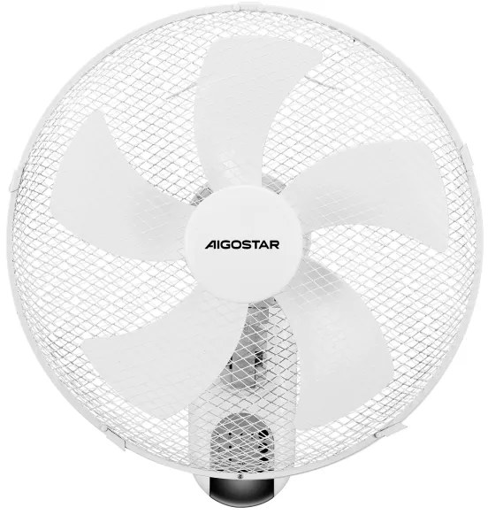 Aigostar -  Ventilator de perete 45W/230V alb + Telecomandă